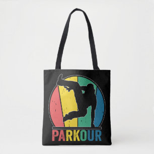 Parkour Free Running Training Traceur Retro  Tote Bag