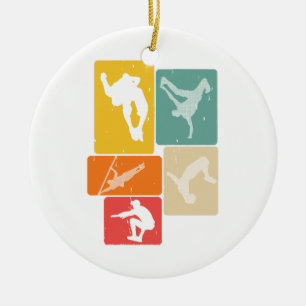 Parkour Freerunner Traceur Retro Freerunning Ceramic Ornament