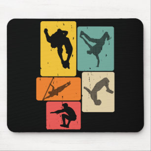 Parkour Freerunner Traceur Retro Freerunning Mouse Pad