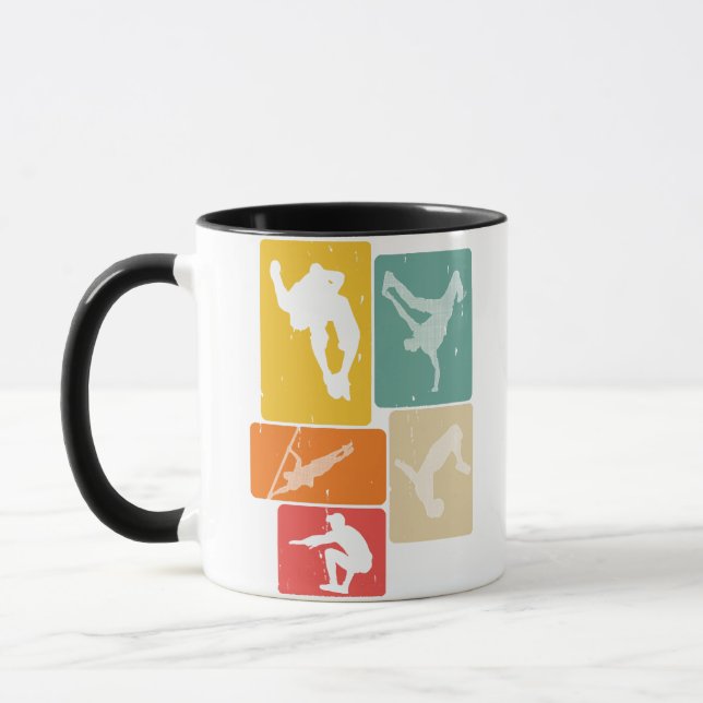 Parkour Freerunner Traceur Retro Freerunning Mug (Left)