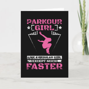 Parkour Freerunning Girl Card