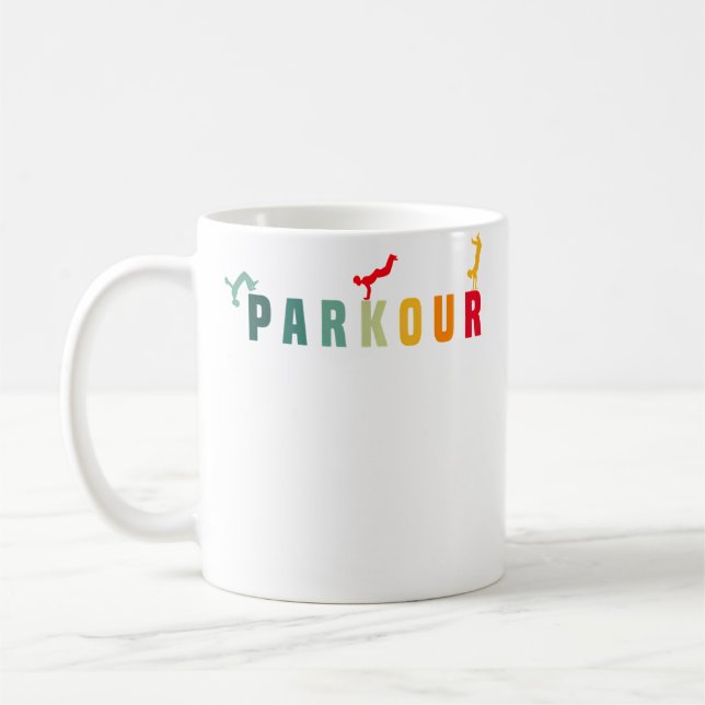 Parkour Freerunning Sports Parkour Shirt Runner Fu Coffee Mug (Left)