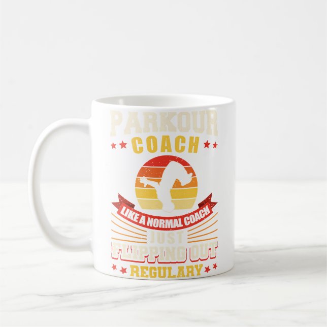 Parkour Freerunning Traceur Athlete Backflip Parko Coffee Mug (Left)