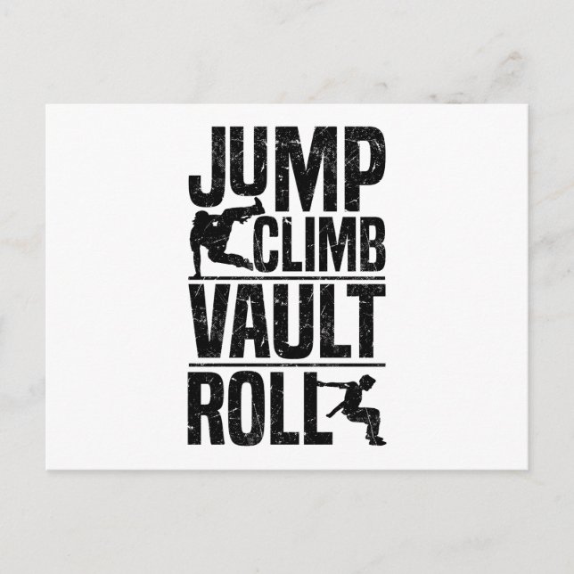 Parkour gifts postcard (Front)
