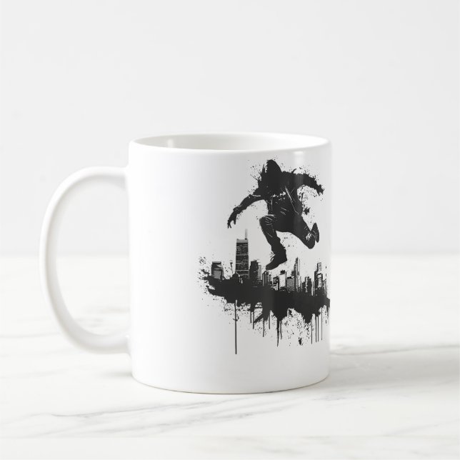 Parkour In The City Sporty Parkour Coffee Mug (Left)