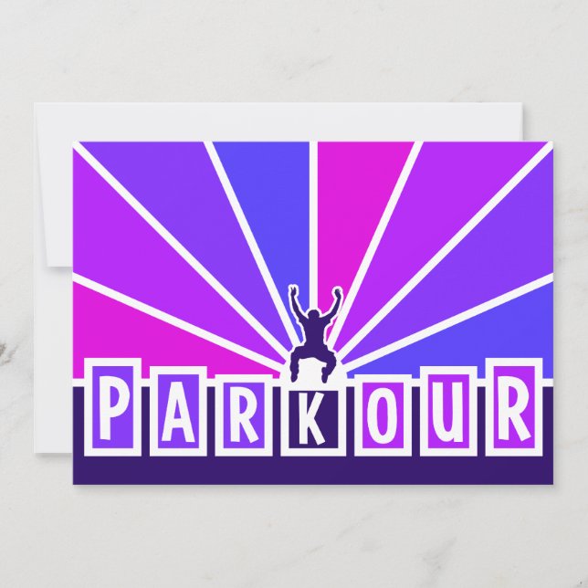 PARKOUR invitation, customise Invitation (Front)