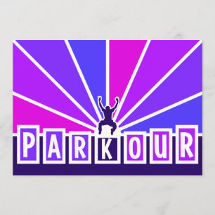 PARKOUR invitation, customise Invitation