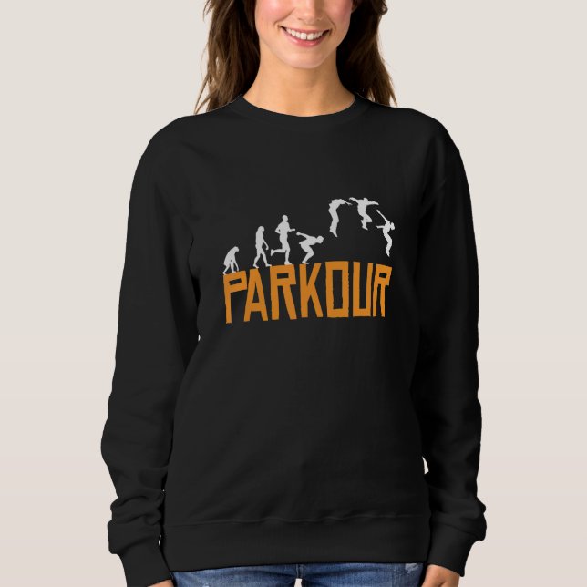 Parkour Jumping Running And Climbing Sport Parkour Sweatshirt (Front)