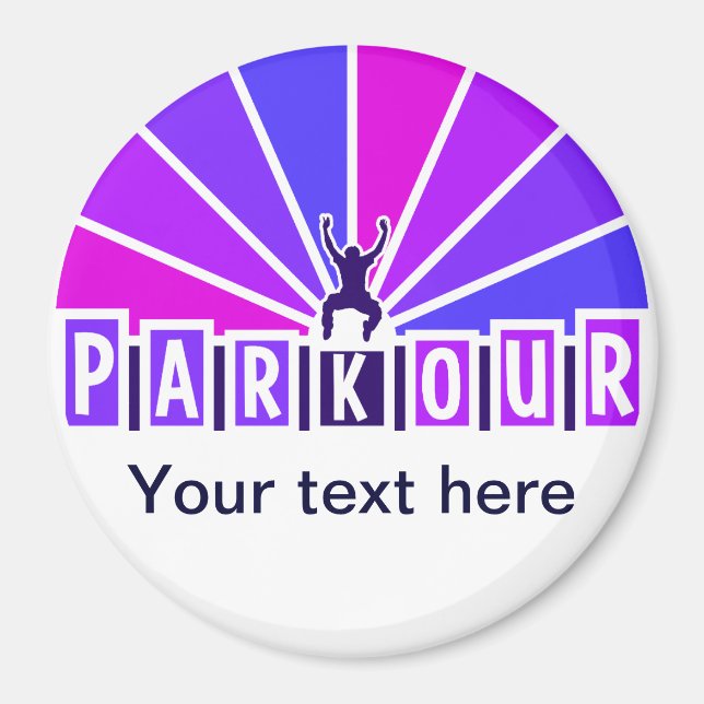 PARKOUR magnet, customise Magnet (Front)