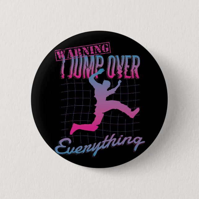 Parkour Man Design 6 Cm Round Badge (Front)
