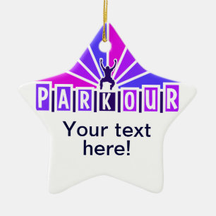 PARKOUR ornament, customise Ceramic Ornament