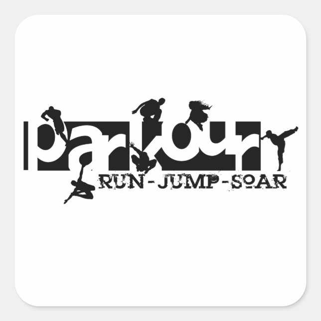 Parkour Square Sticker (Front)
