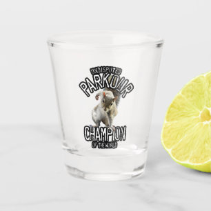 Parkour Squirrel - funny freerunning Shot Glass