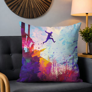 Parkour Urban Free Running Free-styling Modern Art Cushion