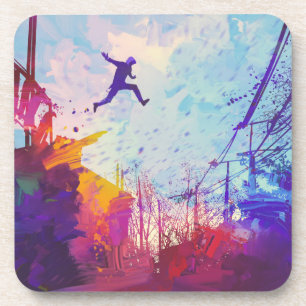 Parkour Urban Free Running Freestyling Modern Art Coaster