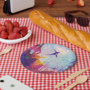 Parkour Urban Free Running Freestyling Party Paper Plate