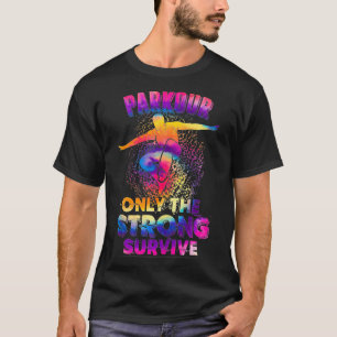 Parkour Urban Gymnast Colorful Rainbow Design Gift T-Shirt