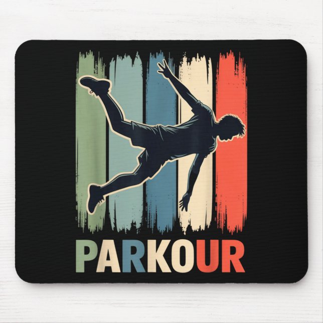 Parkour, Urban Gymnast, Traceur, Runner  Mouse Pad (Front)