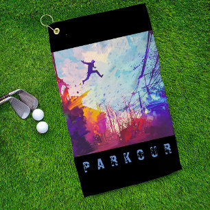 Parkour Urban Obstacle Course Free Running Custom Golf Towel
