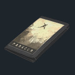 Parkour Urban Obstacle Course Modern Sepia Trifold Wallet<br><div class="desc">A modern artist's impression of parkour being practiced in an urban back street in sepia tones.</div>