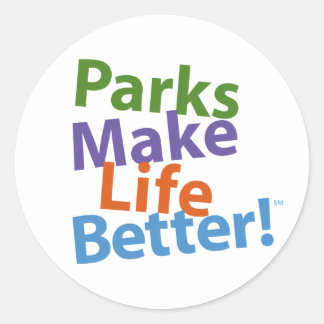 Parks Make Life Better! Official Logo Classic Round Sticker
