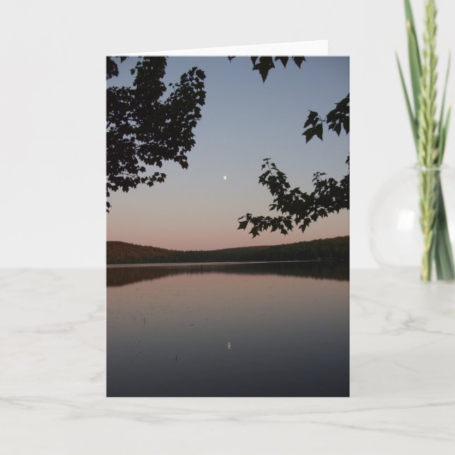 Parks Pond moonrise notecard (Front)