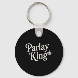 Parlay King Loves Sports Betting Gambling Man Foot Key Ring