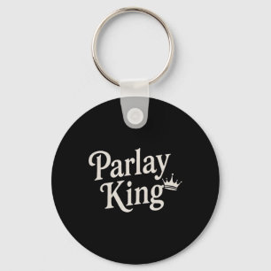 Parlay King Loves Sports Betting Gambling Man Foot Key Ring