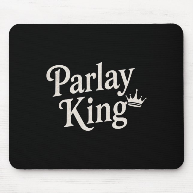 Parlay King Loves Sports Betting Gambling Man Foot Mouse Pad (Front)