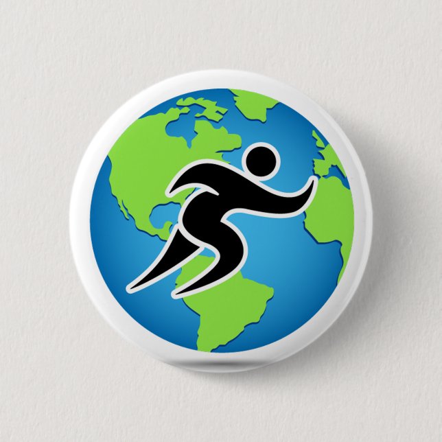 Parleremo Language Marathon Runner 6 Cm Round Badge (Front)