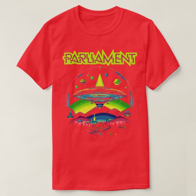 Parliament Funkadelic Retro Mothership  Rock Funk  T-Shirt (Design Front)