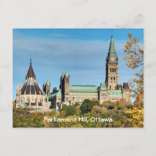Parliament Hill in Autumn, Ottawa. Postcard
