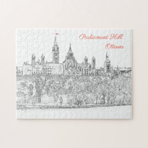 Parliament Hill in Ottawa - Ontario, Canada Jigsaw Puzzle
