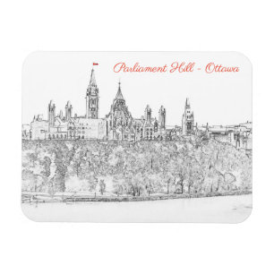 Parliament Hill in Ottawa - Ontario, Canada Magnet