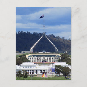 parliament house flagpole postcard