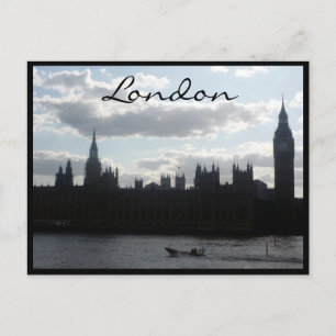 parliament sillouette big ben postcard