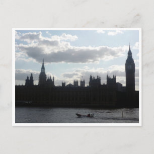 parliament sillouette postcard