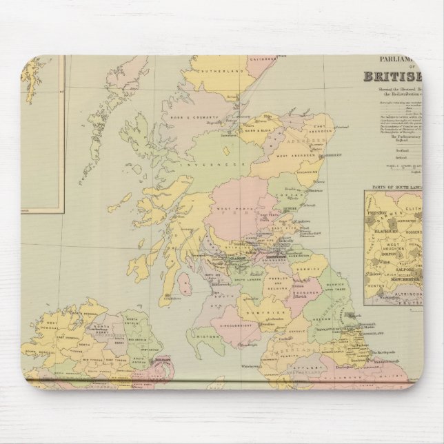 Parliamentary map, British Isles Mouse Pad (Front)