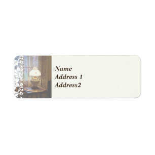 Parlour With Hurricane Lamp Save the Date Return Address Label