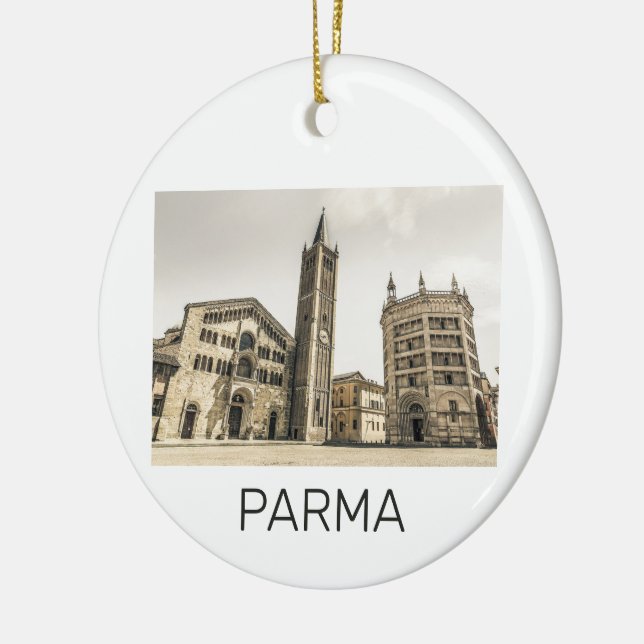 Parma Emilia Romagna Piazza Del Duomo Italy Ceramic Ornament (Left)