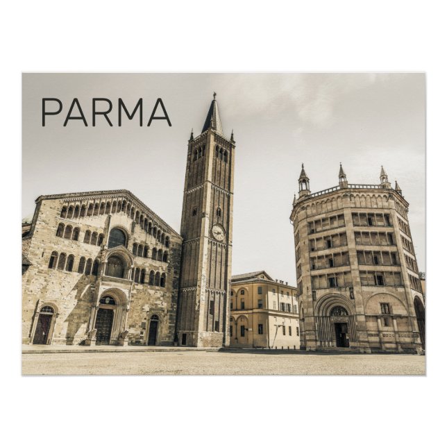 Parma Emilia Romagna Piazza Del Duomo Italy Poster (Front)