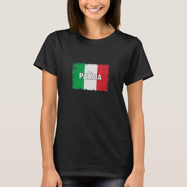 Parma   Italy   City With Italian Flag T-Shirt (Front)