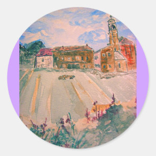 parma italy classic round sticker