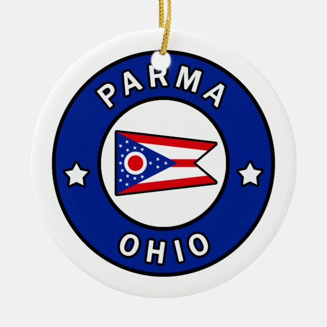 Parma Ohio Ceramic Ornament (Front)