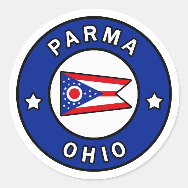 Parma Ohio Classic Round Sticker (Front)