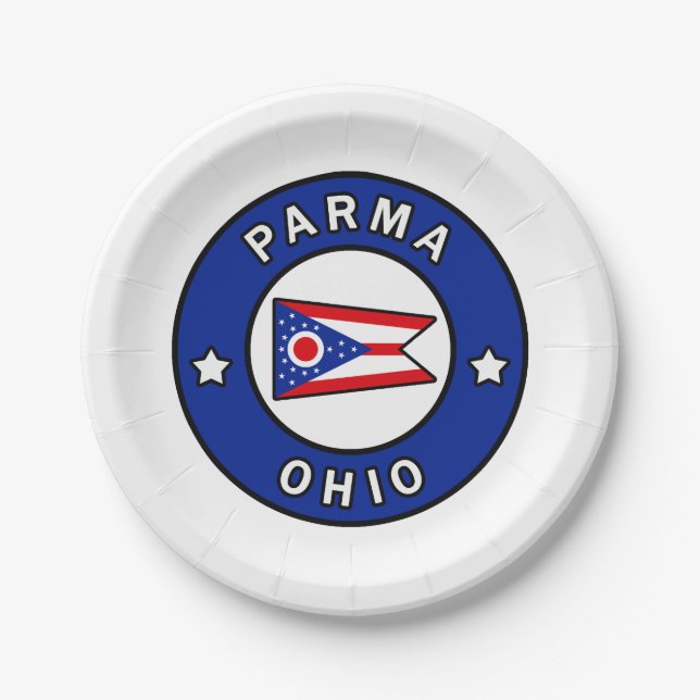 Parma Ohio Paper Plate (Front)