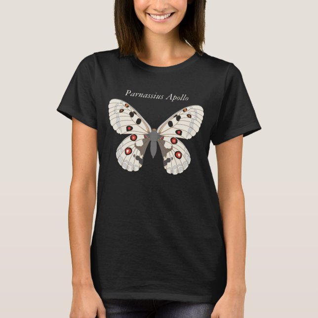 Parnassius Apollo Butterfly T-Shirt (Front)