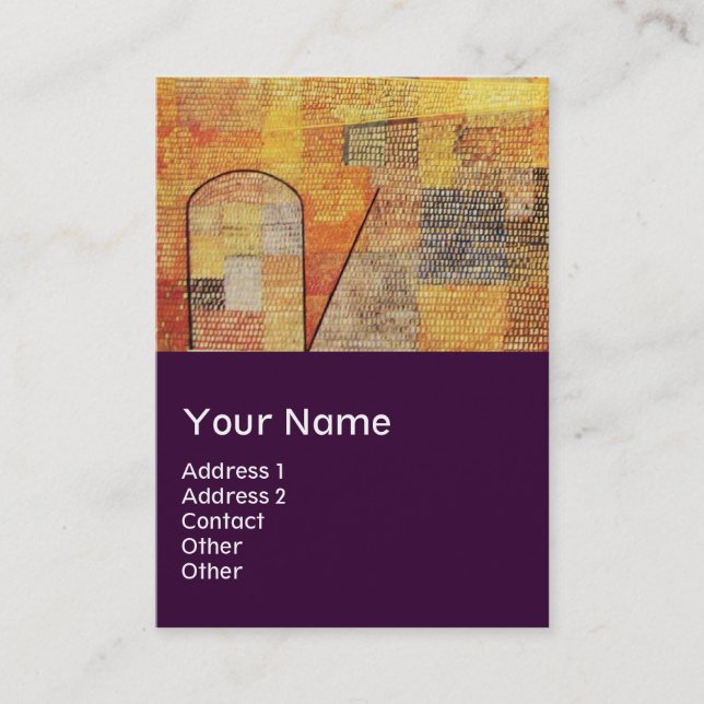 PARNASSUS / ABSTRACT,purple Business Card (Front)