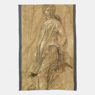 Parnassus, Dancing Muse by Andrea Mantegna Tea Towel