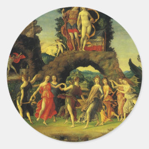Parnassus, Mars and Venus by Andrea Mantegna Classic Round Sticker